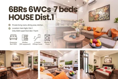 Private 5-6BRs house - Walk to BenThanh, BuiVien by Gon De Home – Ảnh 7