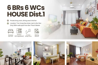 Private 5-6BRs house - Walk to BenThanh, BuiVien by Gon De Home – Ảnh 9